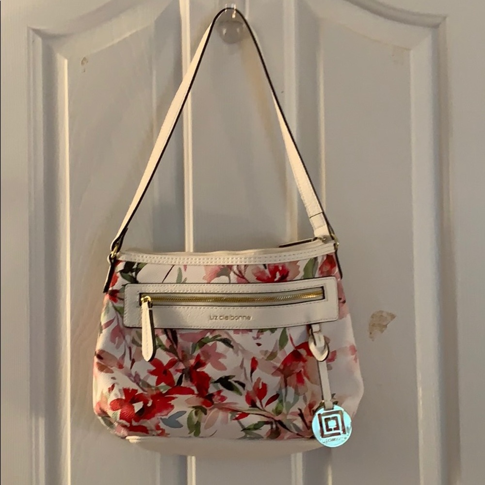 White floral purse, Liz Claiborne